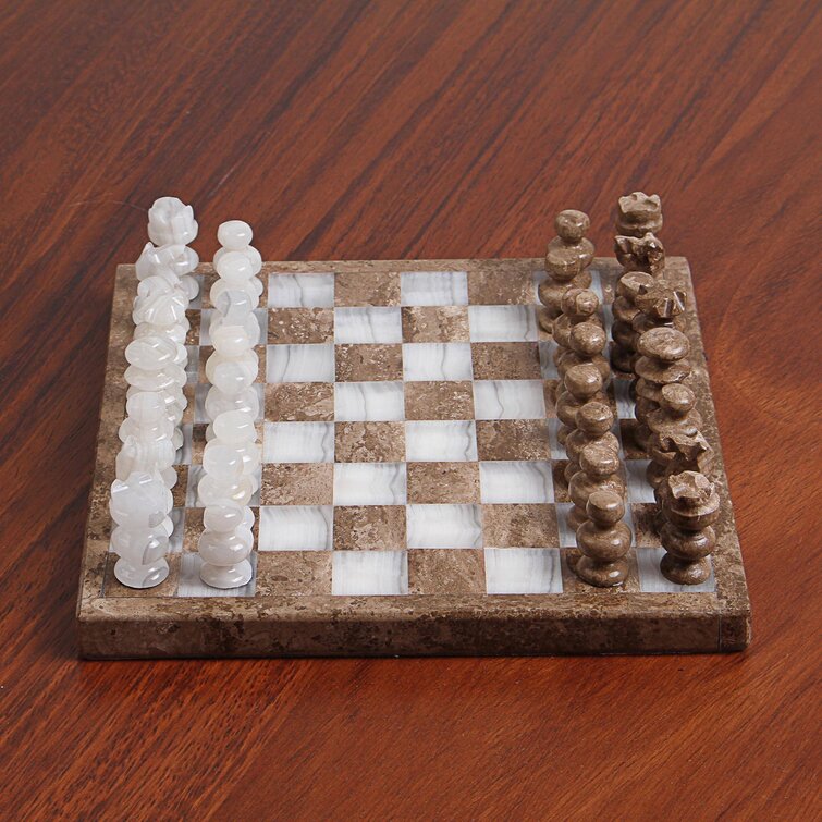 Handmade Savageville Brown Chess Board Game
